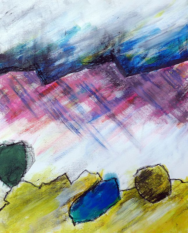 Compositie, pastel op papier, 40x32,5cm, oktober 2024 (24.47)